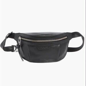NWT Rag & Bone Mini commuter bag Fanny pack waist / crossbody Blk leather $298